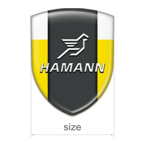 Hamann Auto Emblem Yellow White Print 