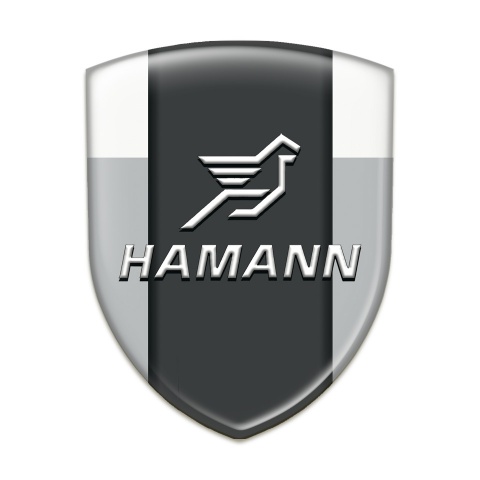 Hamann Emblem Badge Logo Grey White Print 