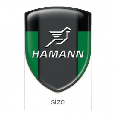 Hamann Emblem Badge Logo Green Black Print 
