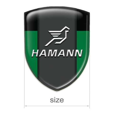 Hamann Emblem Badge Logo Green Black Print 
