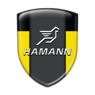 Hamann Self Adhesive Emblem Logo Yellow Black Print 