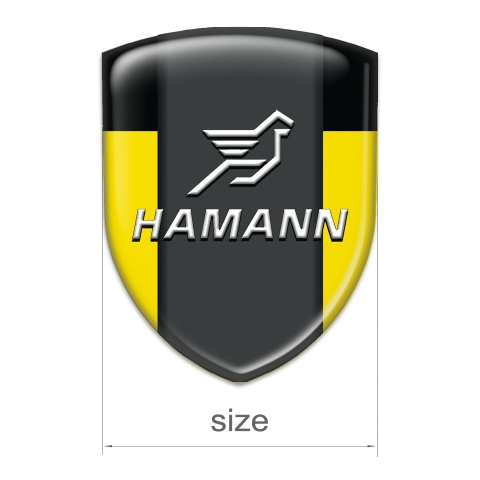 Hamann Self Adhesive Emblem Logo Yellow Black Print 