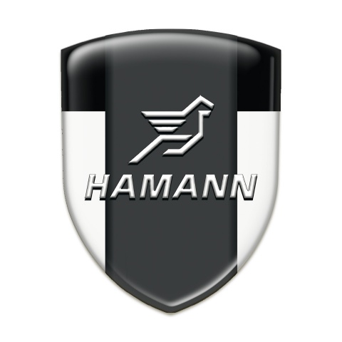 Hamann Domed Emblem White Black Print 