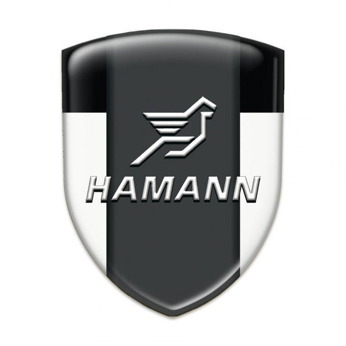 Hamann Domed Emblem White Black Print 