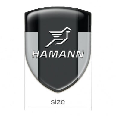 Hamann Silicone Emblem Stylish Grey Black Print 