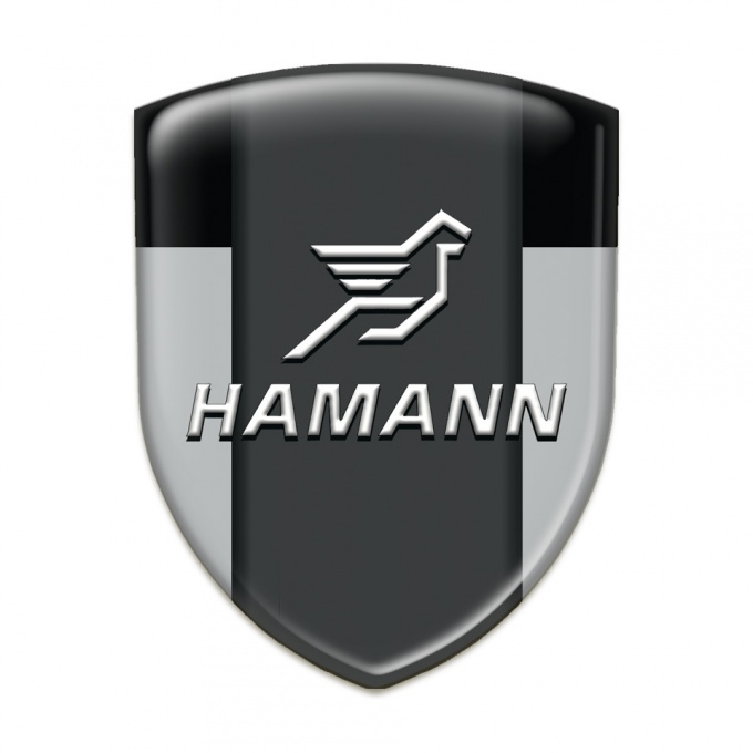 Hamann Silicone Emblem Stylish Grey Black Print 