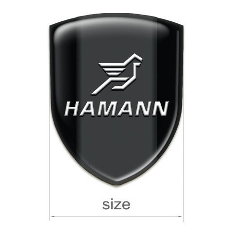 Hamann Resin Sticker Black Print Classic Logo 