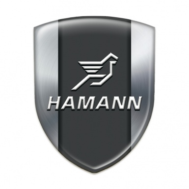 Hamann 3D Gel Emblem Silver Print Classic Logo 