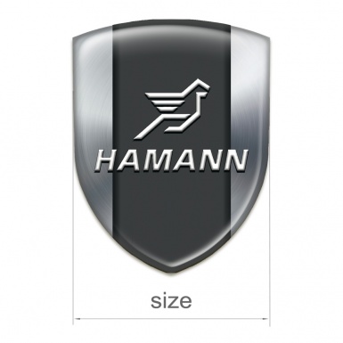 Hamann 3D Gel Emblem Silver Print Classic Logo 