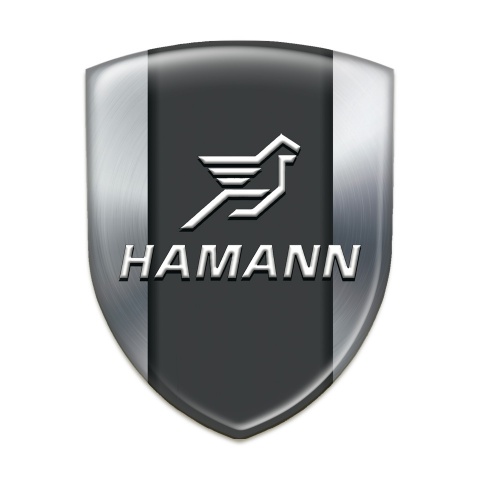 Hamann 3D Gel Emblem Silver Print Classic Logo 