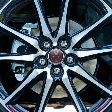 VW Wheel Emblems for Center Caps 3D Carbon Edition