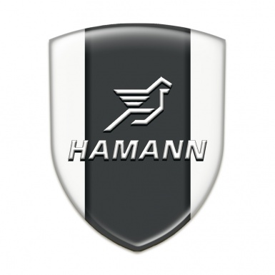Hamann Car Interior Badge White Print Black Logo panel 
