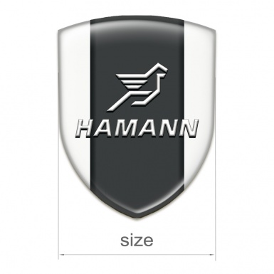 Hamann Car Interior Badge White Print Black Logo panel 