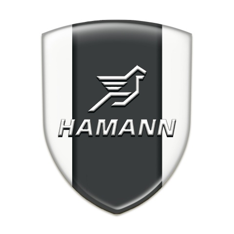 Hamann Car Interior Badge White Print Black Logo panel 
