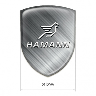 Hamann Silicone Car Decal Badge Polished Metal Effect Design 