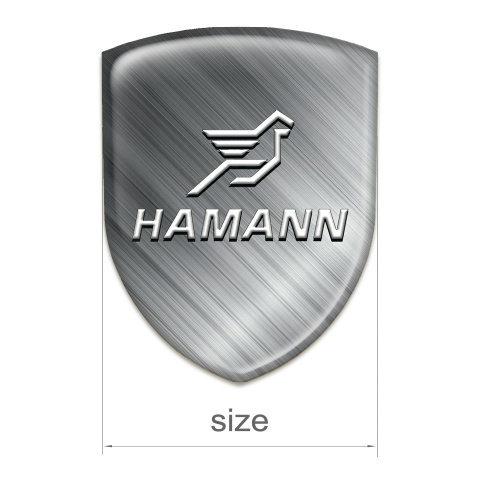 Hamann Silicone Car Decal Badge Polished Metal Effect Design 