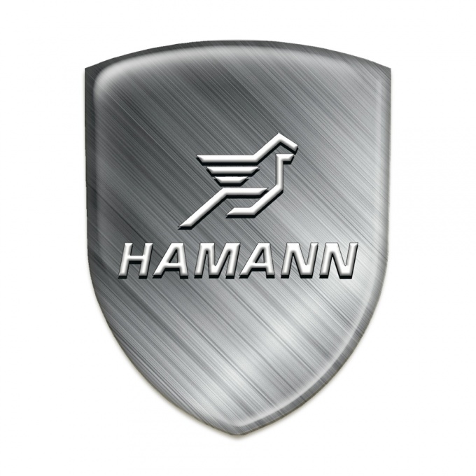 Hamann Silicone Car Decal Badge Polished Metal Effect Design 