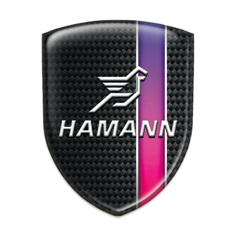 Hamann Auto Emblem Black Rough Effect with Purple Band Design 