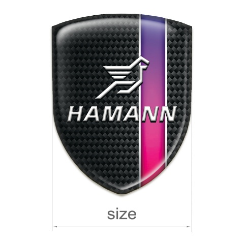 Hamann Auto Emblem Black Rough Effect with Purple Band Design 