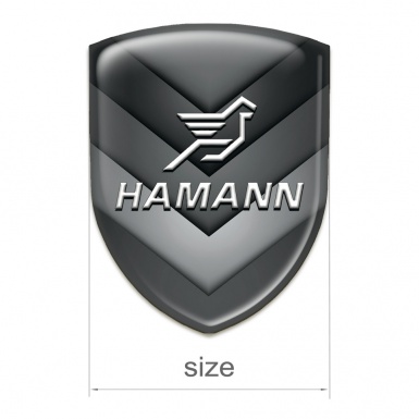 Hamann Domed Emblem Black Grey V Shape Details 