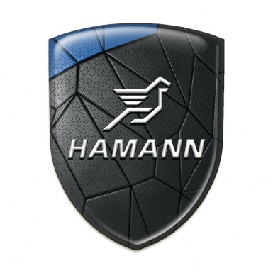 Hamann Car Accessories Badge Blue Black Mosaic Effect Classic Logo 