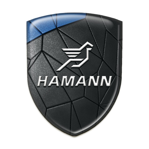 Hamann Car Accessories Badge Blue Black Mosaic Effect Classic Logo 