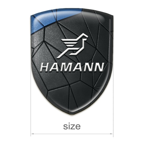 Hamann Car Accessories Badge Blue Black Mosaic Effect Classic Logo 