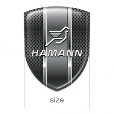 Hamann Silicone Badge Dark Perforated Base with Metal Detail Design 