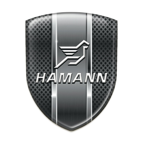 Hamann Silicone Badge Dark Perforated Base with Metal Detail Design 