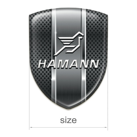 Hamann Silicone Badge Dark Perforated Base with Metal Detail Design 