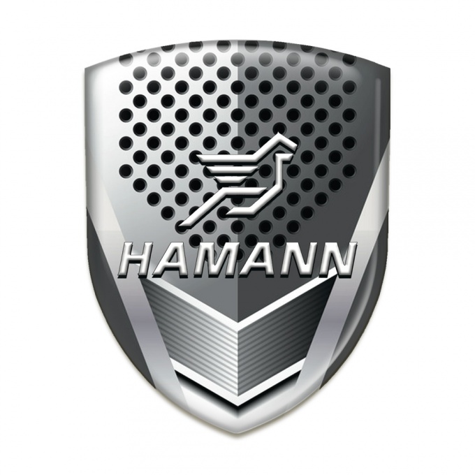 Hamann Emblem Badge Logo Metal mask Effect 