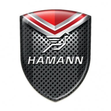 Hamann Logo Emblem Perforated Background with red Detail Design 