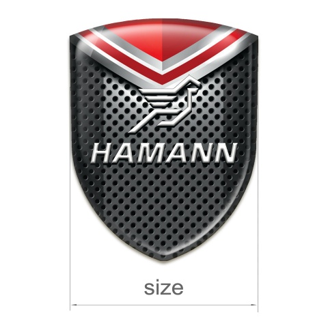 Hamann Logo Emblem Perforated Background with red Detail Design 