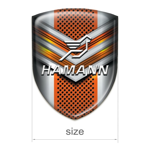 Hamann Self Adhesive Emblem Logo Grey Copper Design 