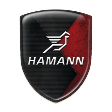 Hamann 3D Gel Emblem Mixed Red Black Texture Style 