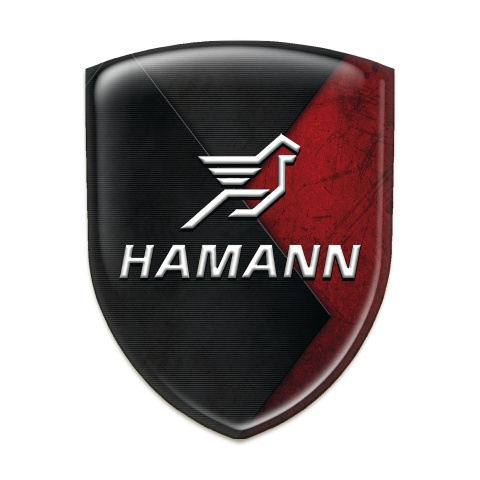 Hamann 3D Gel Emblem Mixed Red Black Texture Style 