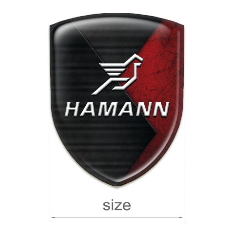 Hamann 3D Gel Emblem Mixed Red Black Texture Style 