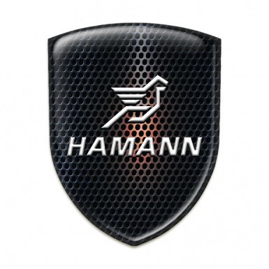Hamann Silicone Car Decal Badge Black Perforated Desig with Shadow 