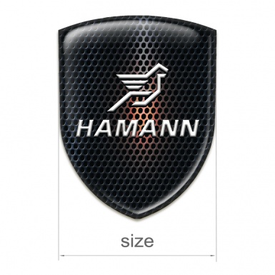 Hamann Silicone Car Decal Badge Black Perforated Desig with Shadow 