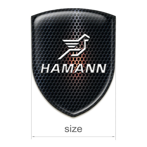 Hamann Silicone Car Decal Badge Black Perforated Desig with Shadow 