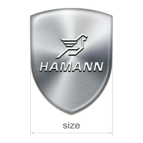 Hamann Silicone Badge Stylish Silver Design Classic Logo 