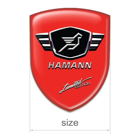 Hamann Auto Emblem Red Base Wings Effect Logo