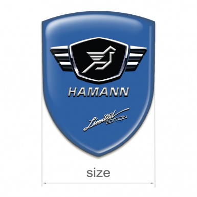Hamann Emblem Badge Logo Blue base limited Edition Style 