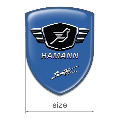 Hamann Emblem Badge Logo Blue base limited Edition Style 