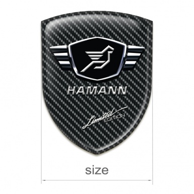 Hamann Emblem Badge Logo Black carbon Base Limited Edition Style 