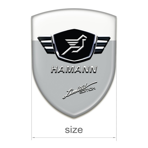 Hamann Silicone Badge Grey white Base Limited Edition Style 