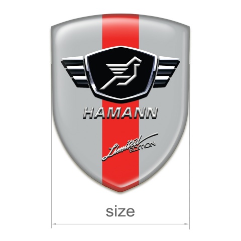 Hamann Auto Emblem Grey with Red Tape limited Edition Style 