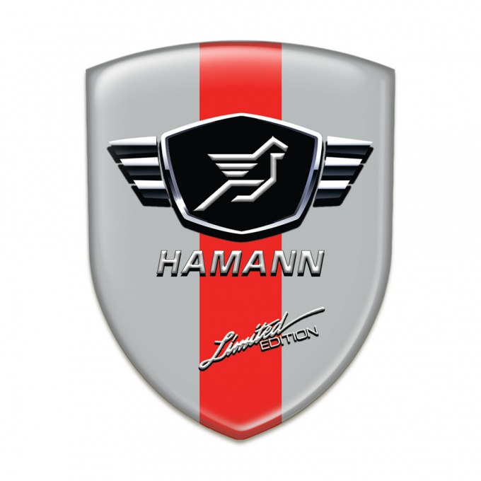 Hamann Auto Emblem Grey with Red Tape limited Edition Style 