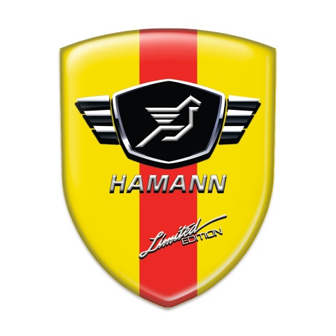 Hamann Tuning Emblem Yellow with Red Tape Variant 
