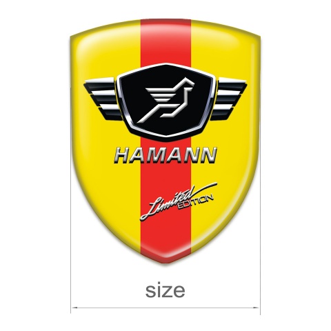 Hamann Tuning Emblem Yellow with Red Tape Variant 
